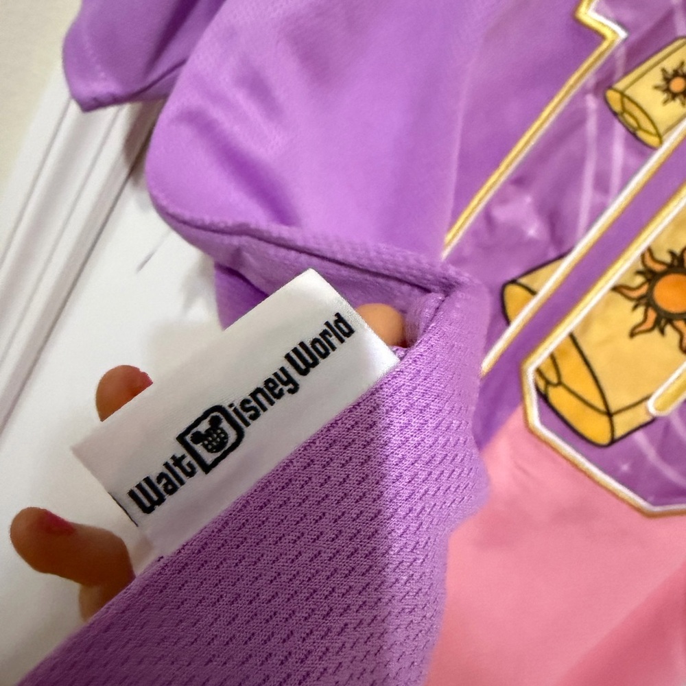 Disney parks Rapunzel jersey Pink and Purple Baseball Shirt - Picture 3 of 4